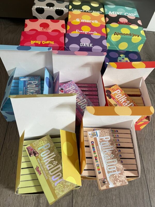 Polka Dot magic mushroom chocolate bar for sale - Image 2